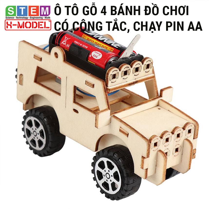 Đồ chơi sáng tạo STEM Lắp ráp Xe ôtô gỗ X-MODEL ST72 cho bé, Đồ chơi tự làm DIY - Do it Yourself - Giáo dục STEM,STEAM