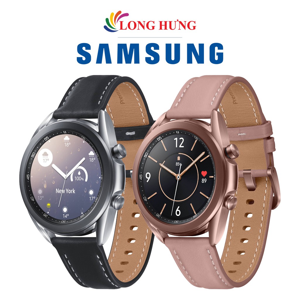 Đồng hồ thông minh Samsung Galaxy Watch 3 viền thép dây da - Hàng Chính Hãng