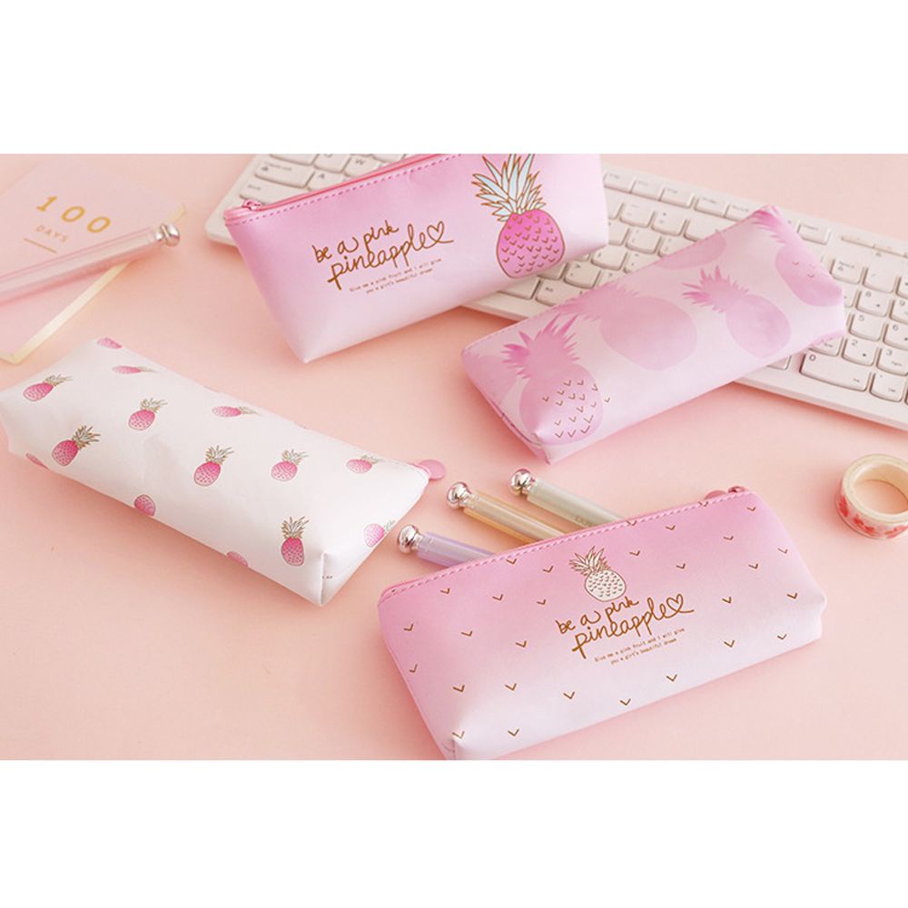 Túi đựng bút chì bằng PU chống thấm nước in họa tiết hoạt hình dễ thương cho bé BACK2LIFE