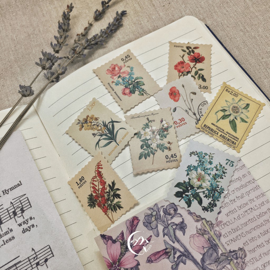 Bộ sticker 46 lá tem, hình dán, nhãn dán Các Kỳ Quan Thế Giới và Khu Vườn Bí Mật NEVERLAND