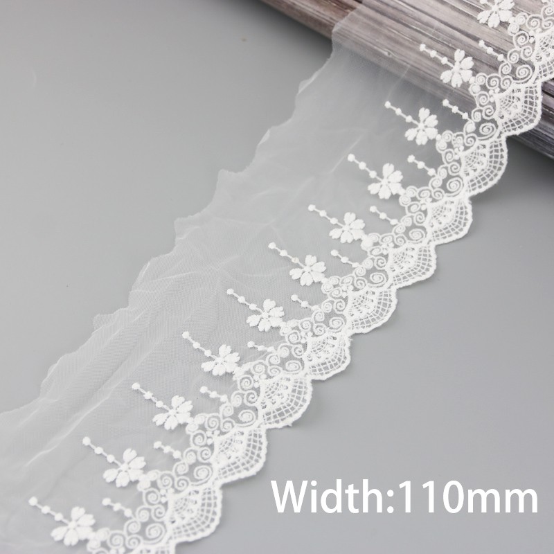 Dải ruy băng ren cotton 3 yard dành cho trang trí áo quần