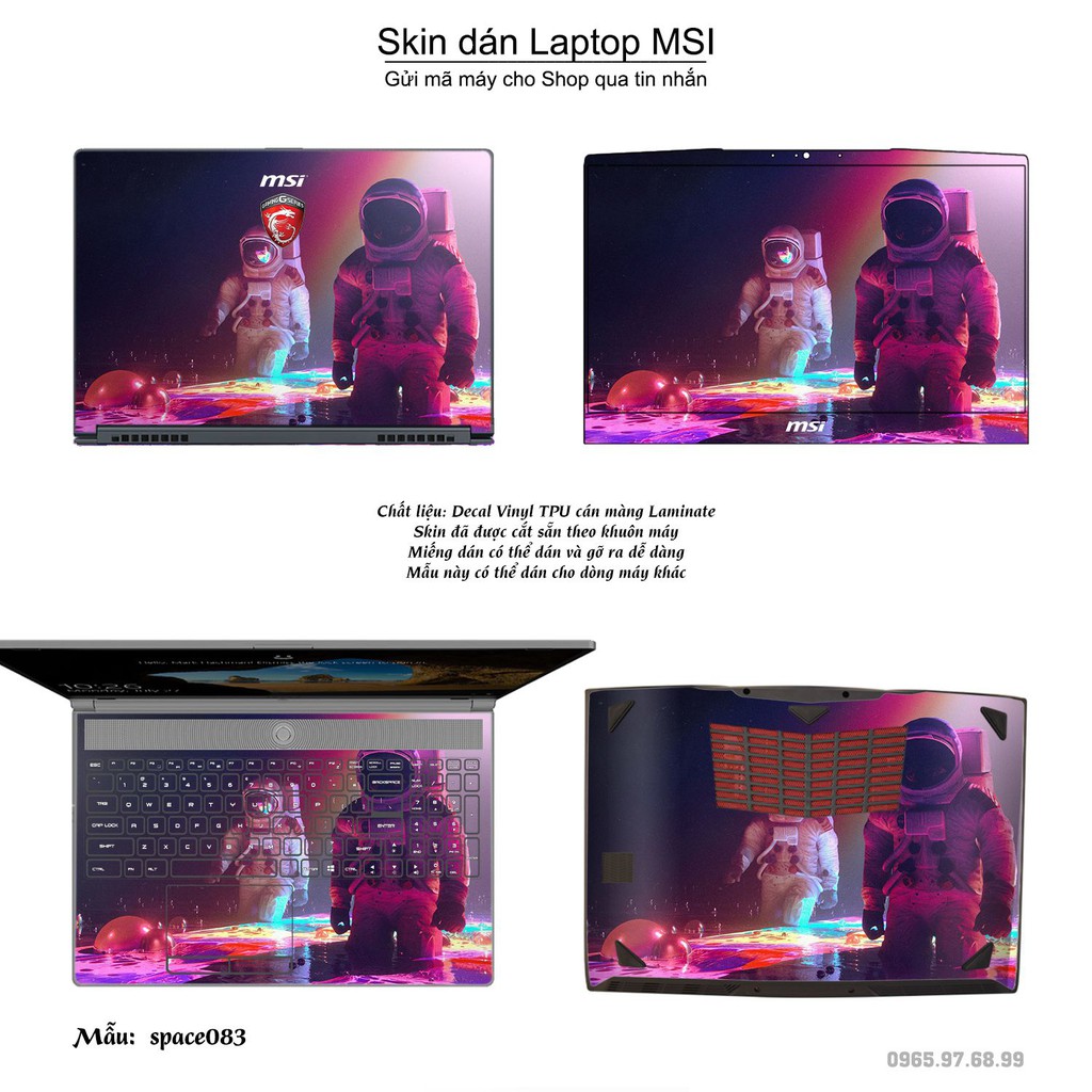 Skin dán Laptop MSI in hình không gian _nhiều mẫu 14 (inbox mã máy cho Shop)