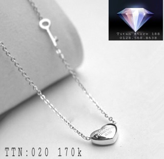 Dây chuyền titan trái tim DTT020