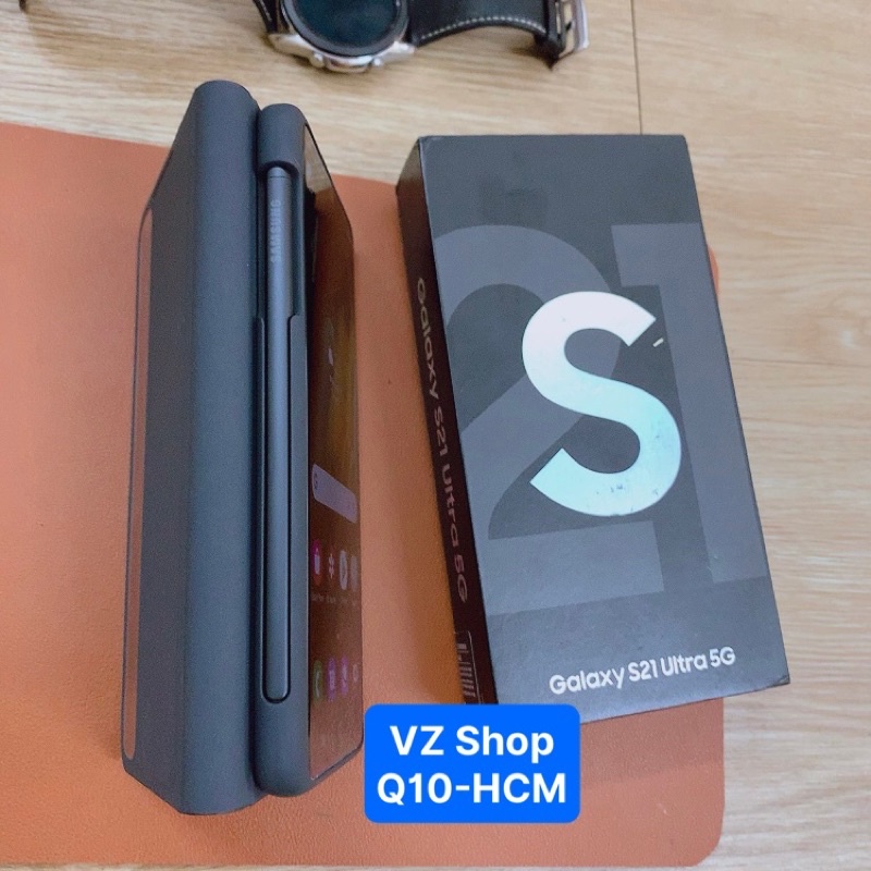 Chính hãng nguyên seal-Bao da Smart Clear View Cover with S Pen cho Galaxy S21 Ultra