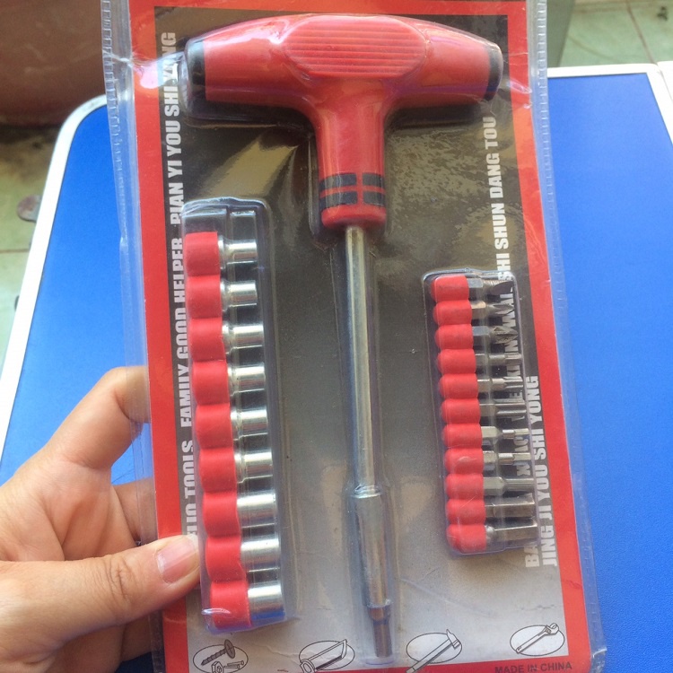 Bộ Dụng Cụ Vặn Ốc Vít đa năng và mở khẩu Chữ T 21 Đầu - DIY222