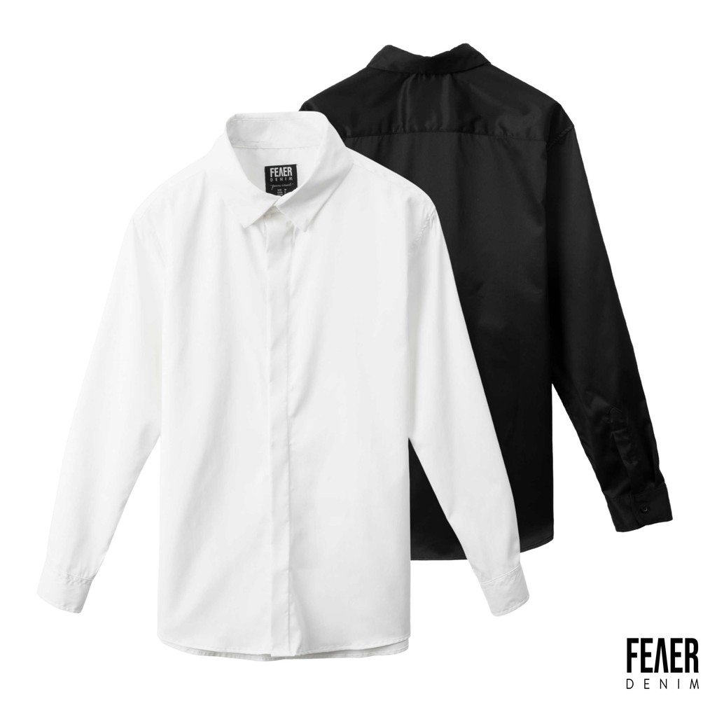 Áo sơ mi nam tay dài nam FEAER chất lụa thoáng, cao cấp Basic Long Sleeve