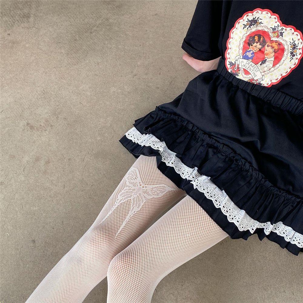 Quần Tất Nylon Họa Tiết Bướm Độc Đáo Phong Cách Harajuku Hàn Quốc Gợi Cảm Cho Nữ