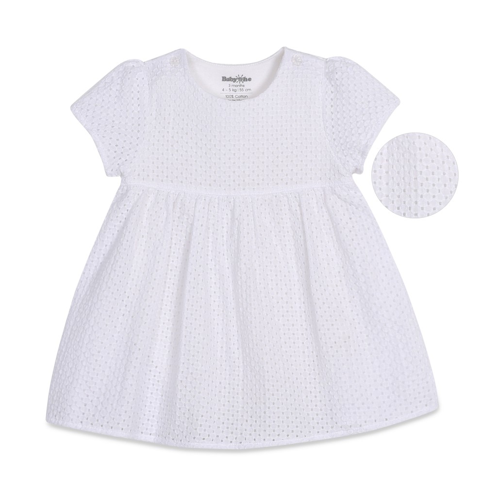 Đầm bé gái body ren tay phồng 1308- BabyOne