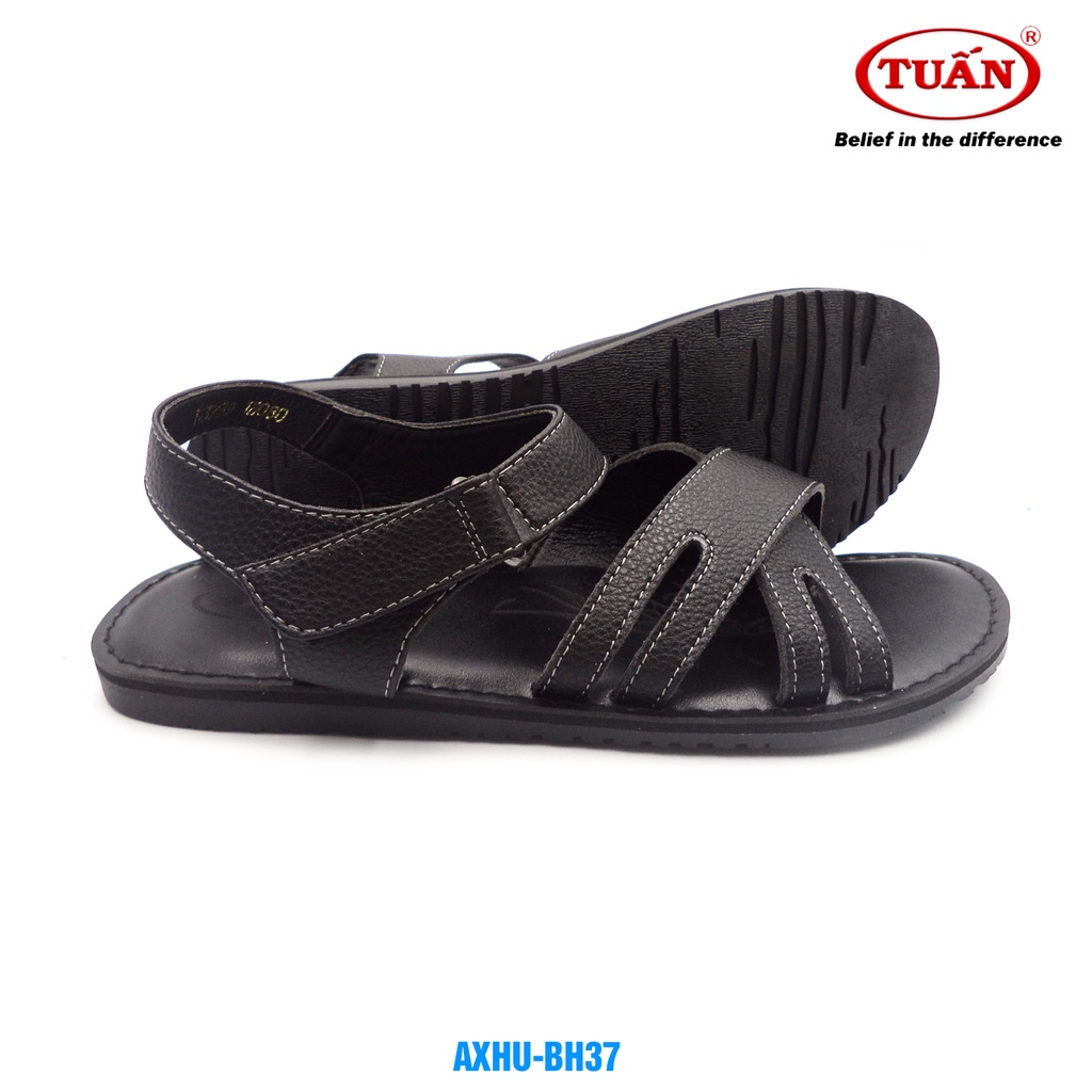 Xăng đan nữ đế bằng quai da bò tự nhiên thương hiệu Tuấn AXHU-H37