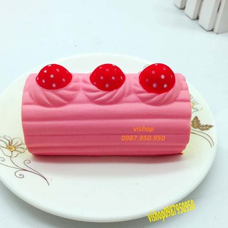 SQUISHY BÁNH BÔNG LAN CUỘN 3 DÂU