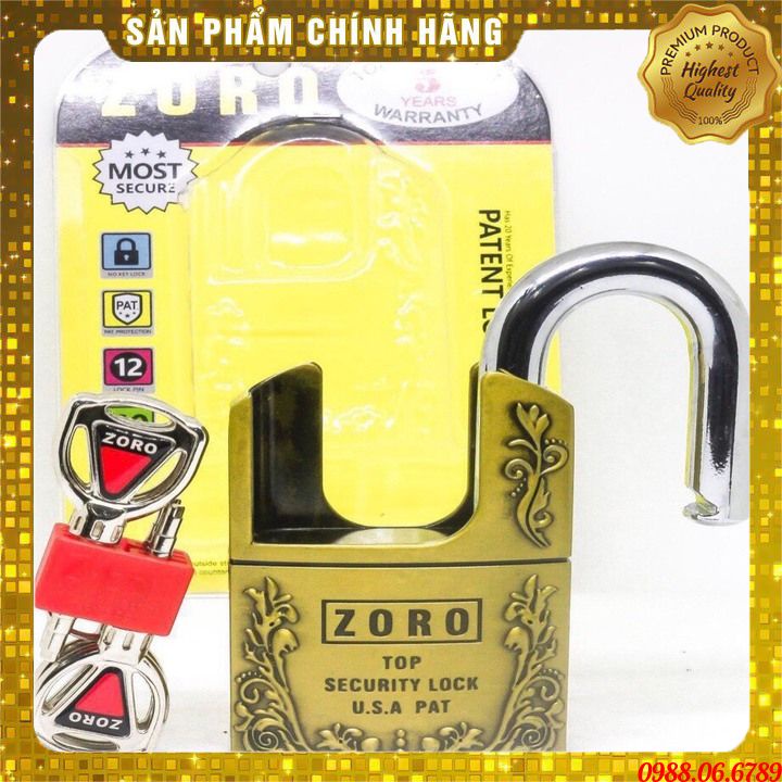 Ổ khóa cao cấp ZORO 6 phân,chìa đạn⚡FREE SHIP⚡ KHÓA BẤM KHÔNG CẦN CHÌA,Ổ Khóa 6 Phân Chống Cắt, Khoá Nhà Chống Trộm