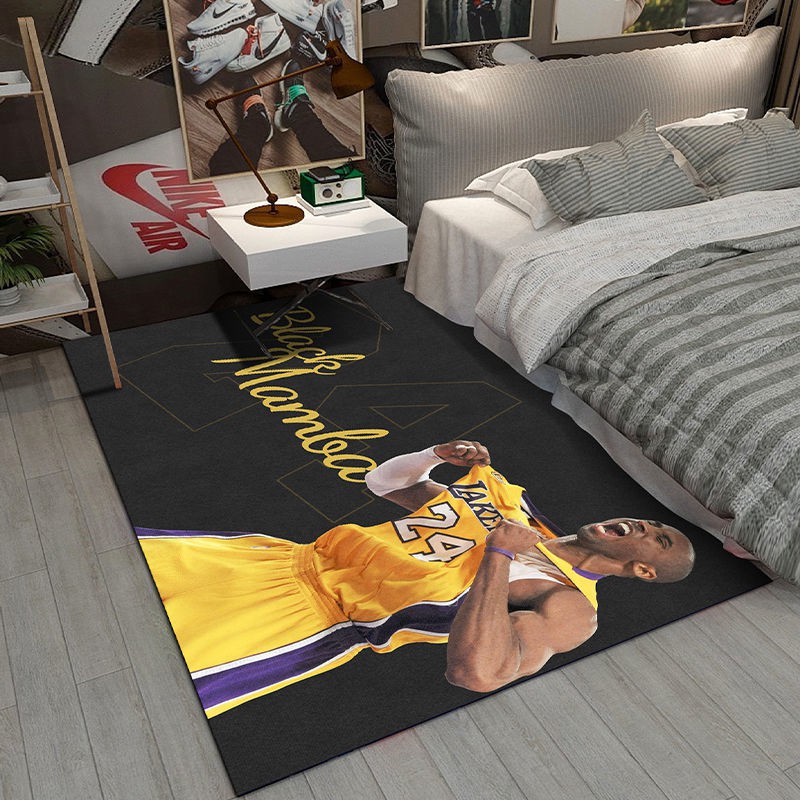 Thảm Trải Sàn Họa Tiết Ngôi Sao Bóng Rổ Nba Mamba Mamba Lakers James Kobe Trang Trí Phòng Khách Phòng Ngủ