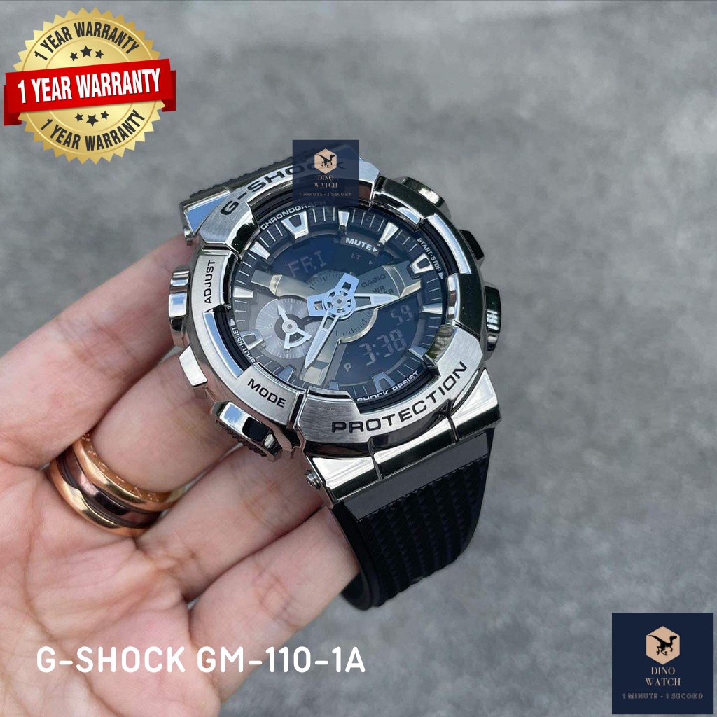 Đồng Hồ Nam GM-110-1A CasiOak Màu Silver - Mặt Tròn
