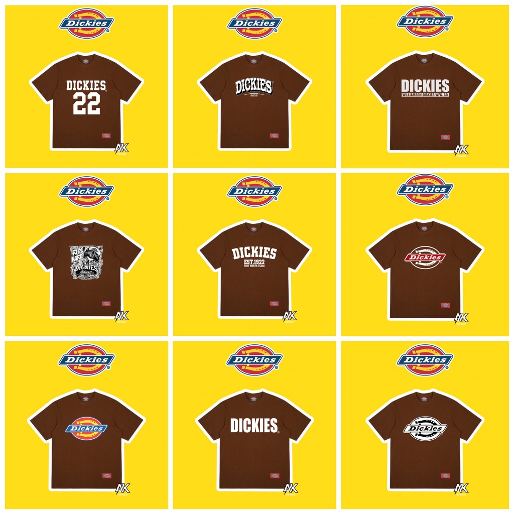 Áo Thun Tay Lỡ unisex Tshirt Dickies Màu Nâu - Áo thun Dickies Nam Nữ Link 5