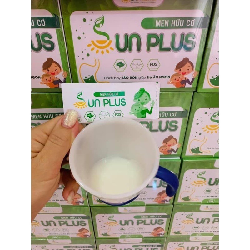 Men Hữu Cơ Sunplus bé hết táo,đầy hơi, tiêu hóa tốt hộp 30 gói + quà tặng