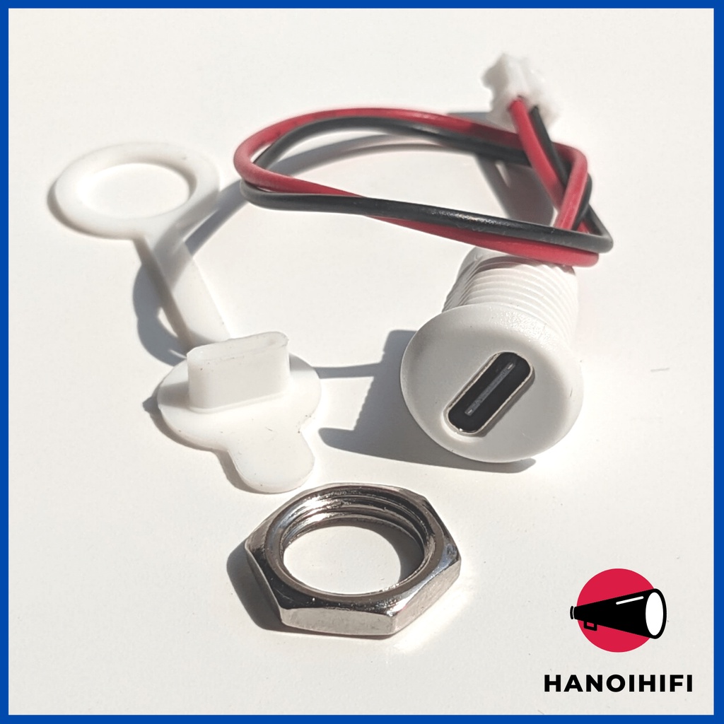 Jack nguồn cổng sạc type-C kèm bịt chống nước thích hợp diy