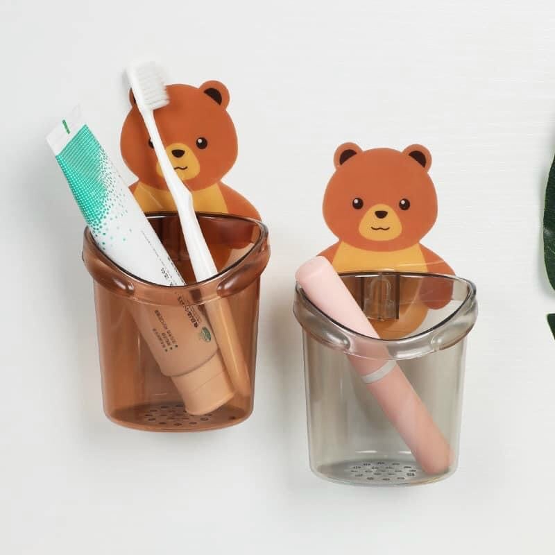 Cốc Gấu Đa Năng Cốc Gấu Đựng Bàn Trải Cốc Gấu Dán Tường Tiện dụng