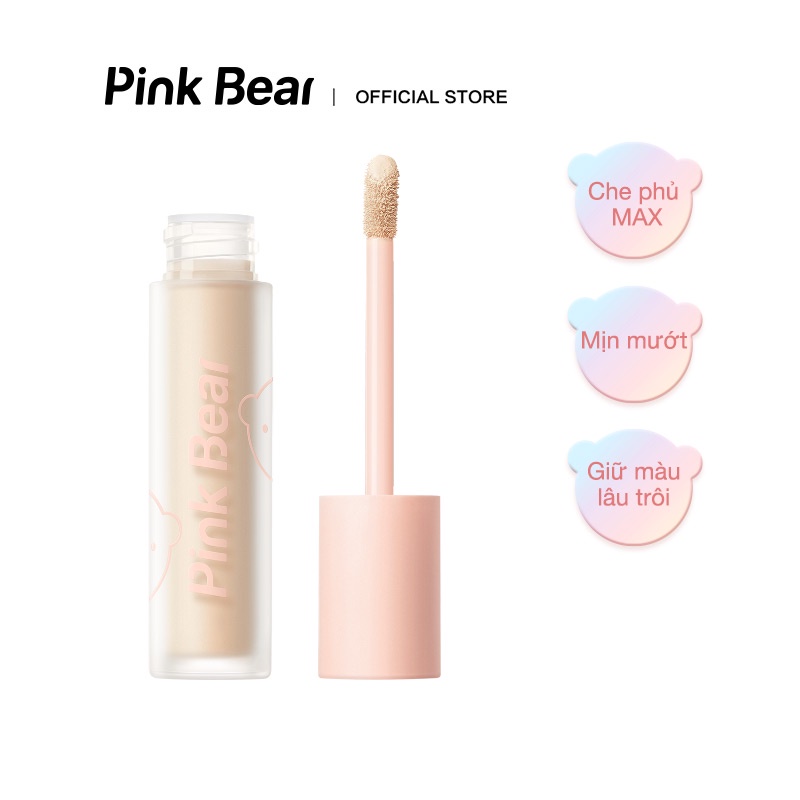 Kem Che Khuyết Điểm Pink Bear Dạng Lỏng Dưỡng Ẩm Và Giúp Làn Da Trông Hoàn Hảo
