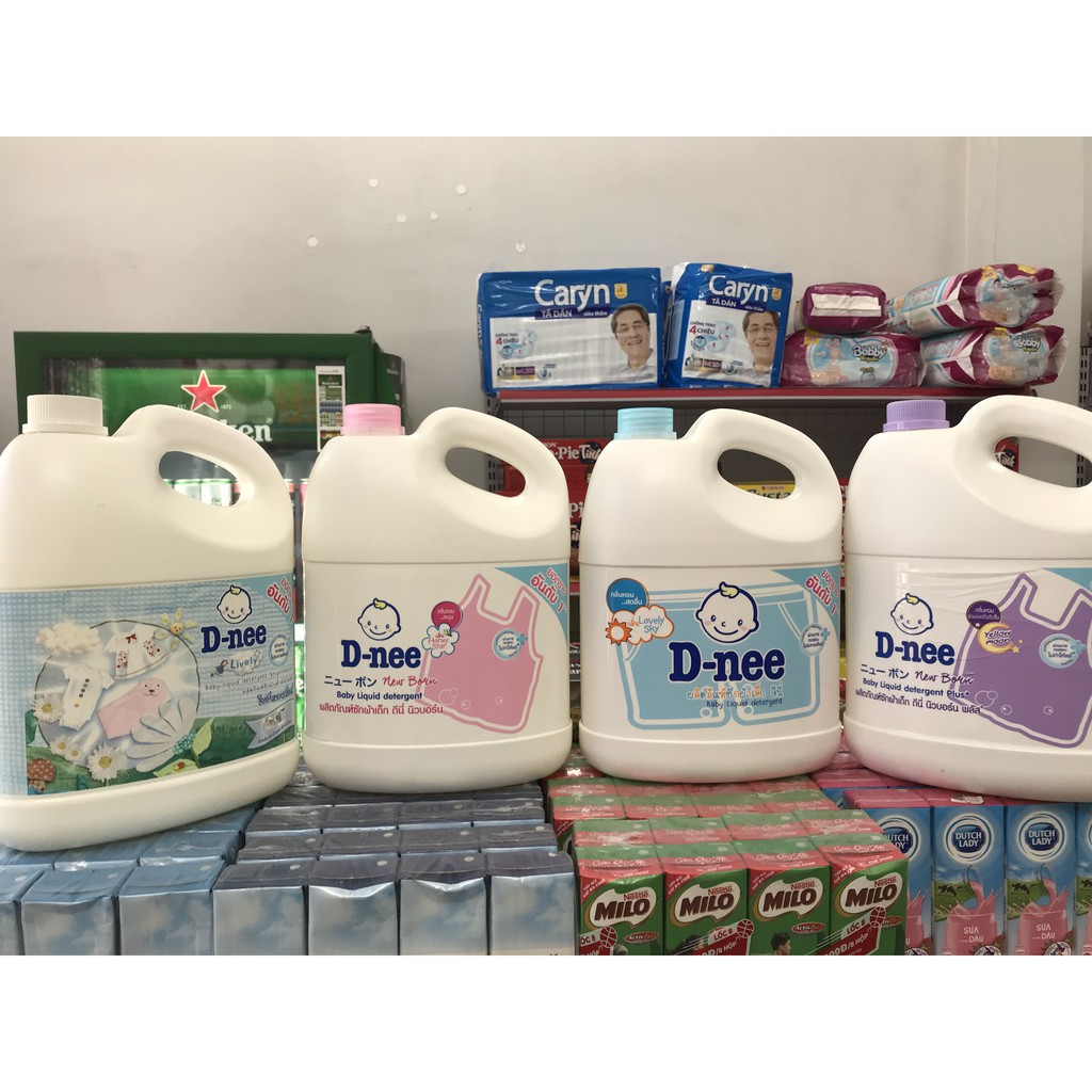 Dung dịch giặt xả quần áo em bé Dnee 3000ml