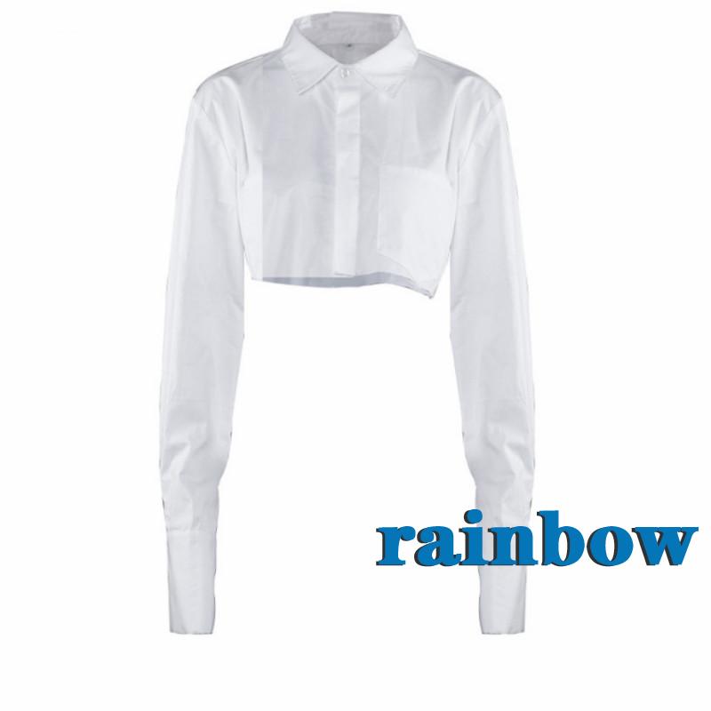 Áo Lửng Trễ Vai Màu Sắc Cầu Vồng Thời Trang Dành Cho Nữ | BigBuy360 - bigbuy360.vn