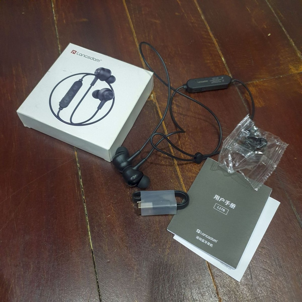 Tai nghe không dây Bluetooth Langsdom L17B, Tai nghe nhét tai thể thao, In-Ear, tai hít từ tính, có Mic