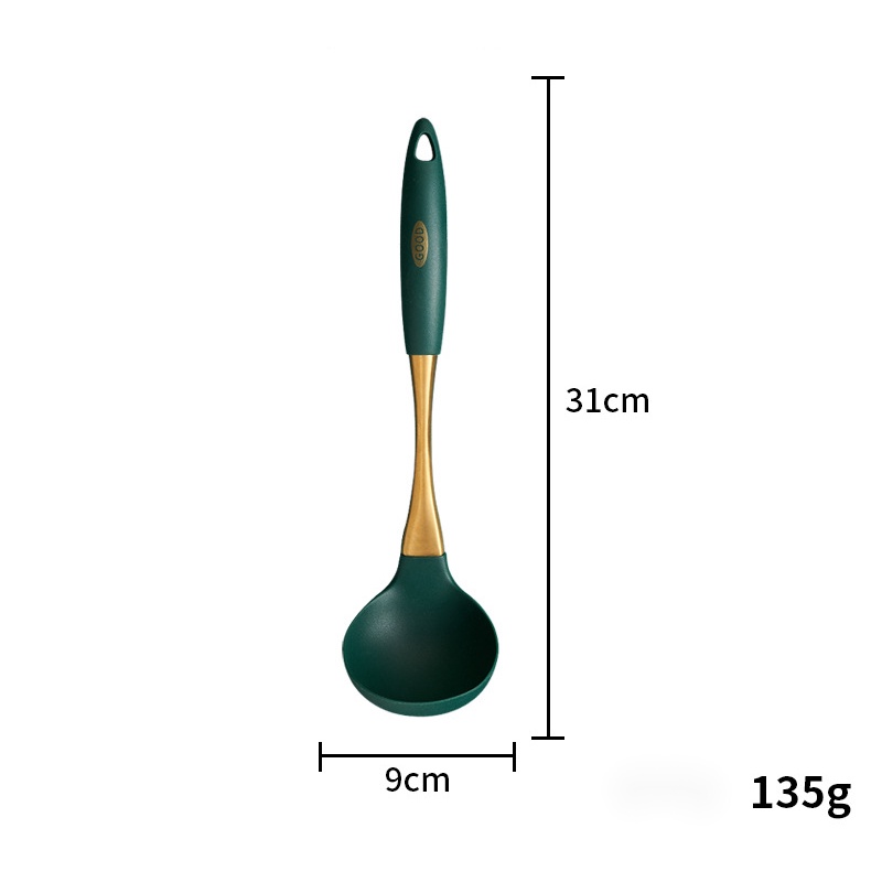 Dụng Cụ Nấu Ăn Bằng Silicone Và Thép Không Gỉ 304 Chống Dính Chịu Nhiệt Tiện Lợi