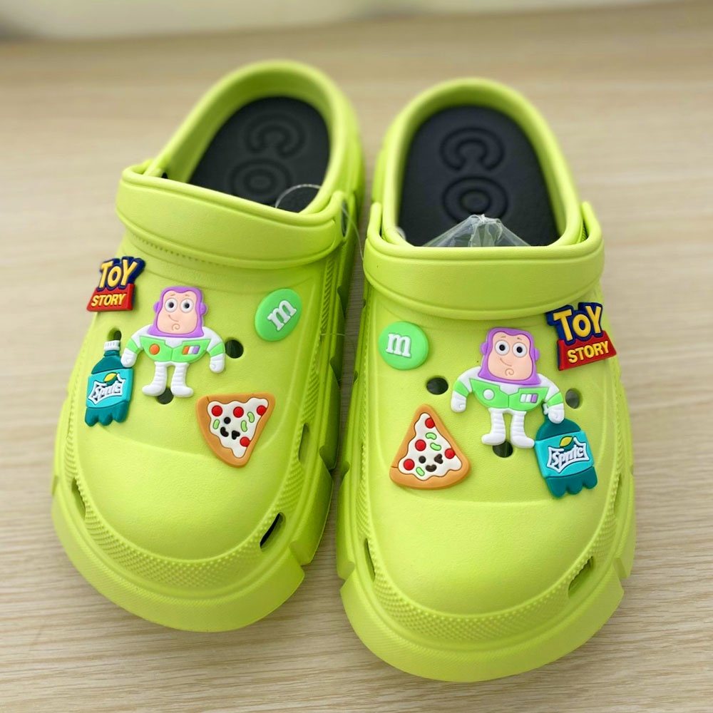 [ ẢNH THẬT ] Dép Cross Đế Cao chất liệu EVA siêu nhẹ đế cao 4cm tặng Sticker dễ thương - dép bánh mì nữ hot trend 2022