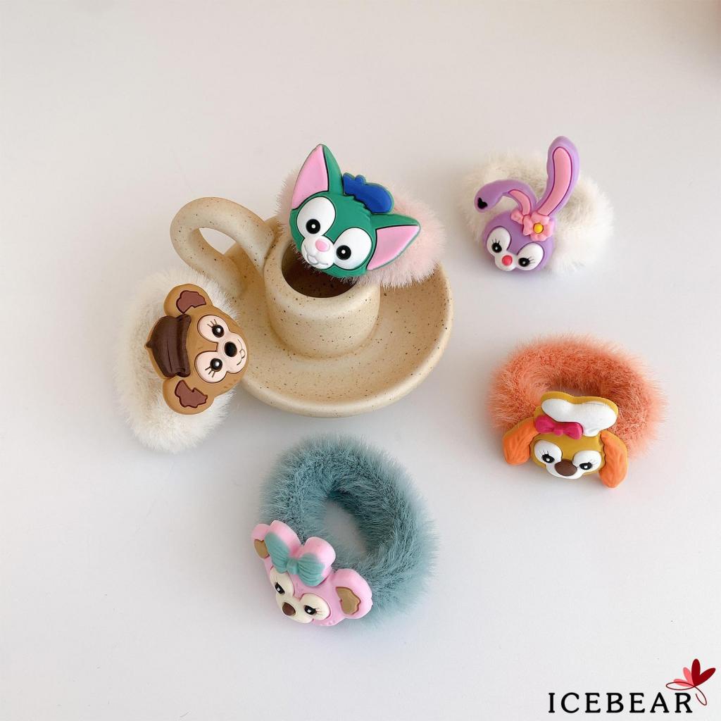 Dây buộc tóc co giãn hình đầu động vật dễ thương cho nữ