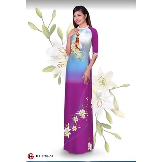 Vải áo dài in hình chúa Sale