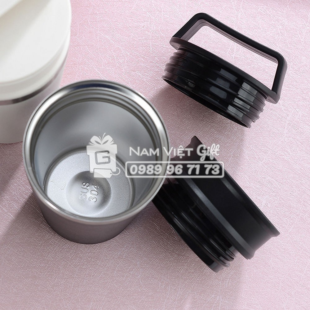 Cốc Cà Phê Giữ Nhiệt Nắp Travel Sáng Tạo INOX 304