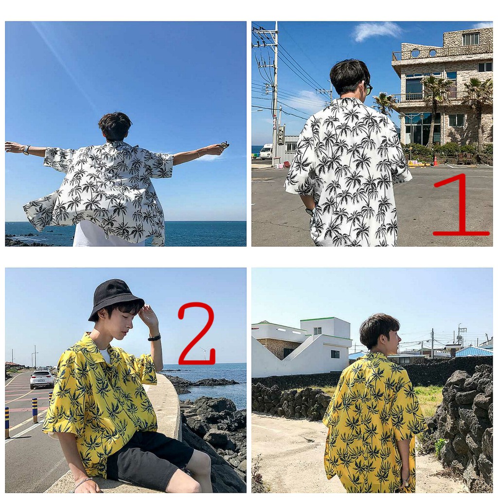 SƠ MI ĐI BIỂN DÀNH CHO NHÓM LỚP CỰC ĐẸP, SƠ MI HOA LÁ, SƯO MI HAWAIL | BigBuy360 - bigbuy360.vn