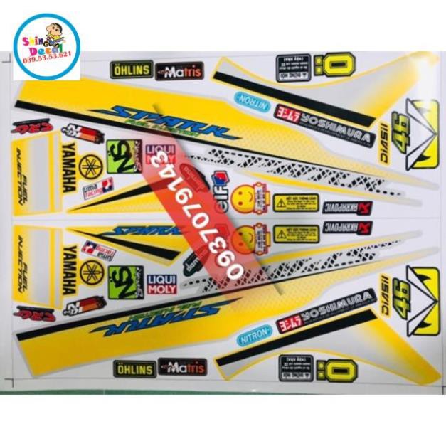 Tem rời sirius spark bạc vàng 3 lớp chống nước ko bay màu