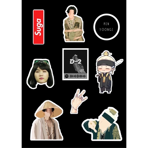 sticker Agust D nhóm nhạc hàn quốc bts suga