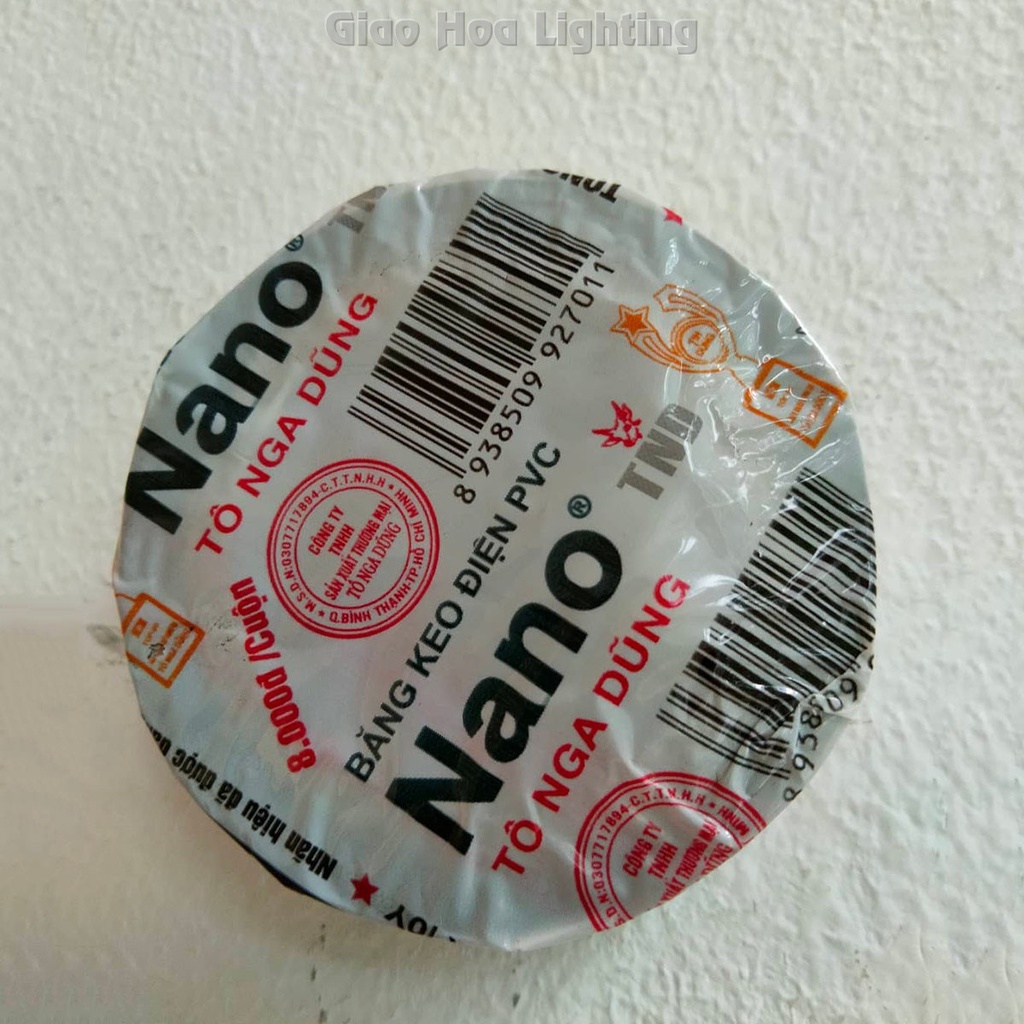 Băng dính điện PVC nano 10Yard màu đen