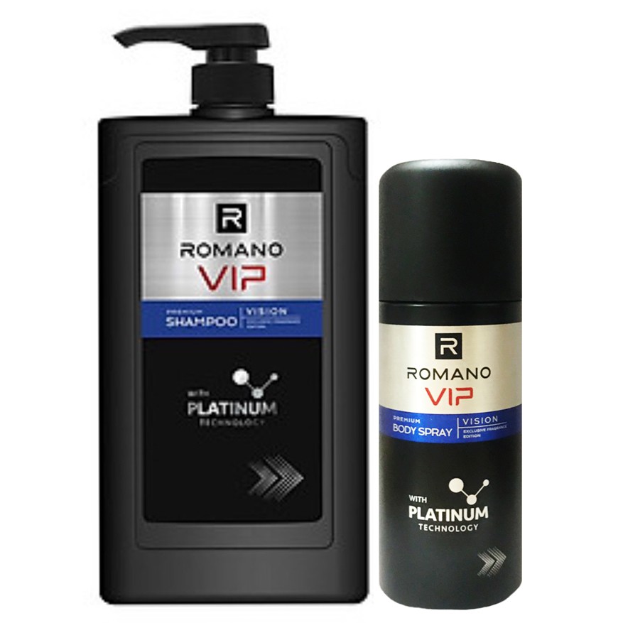 Combo Dầu gội Romano VIP 650ml + Xịt Vip 150ml