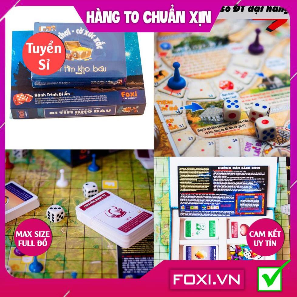 [FREESHIP HÀNG ĐẸP] Board game-Đi tìm kho báu phần 1-Foxi-trò chơi gia đình tương tác phát triển tư duy và vui nhộn