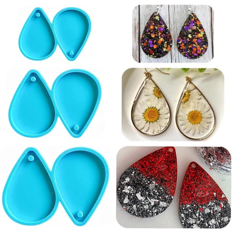 Khuôn Silicone Làm Bông Tai Nhựa Resin Thủ Công DIY Cho Nữ