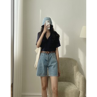 áo tơ cổ vest 2 túi 568