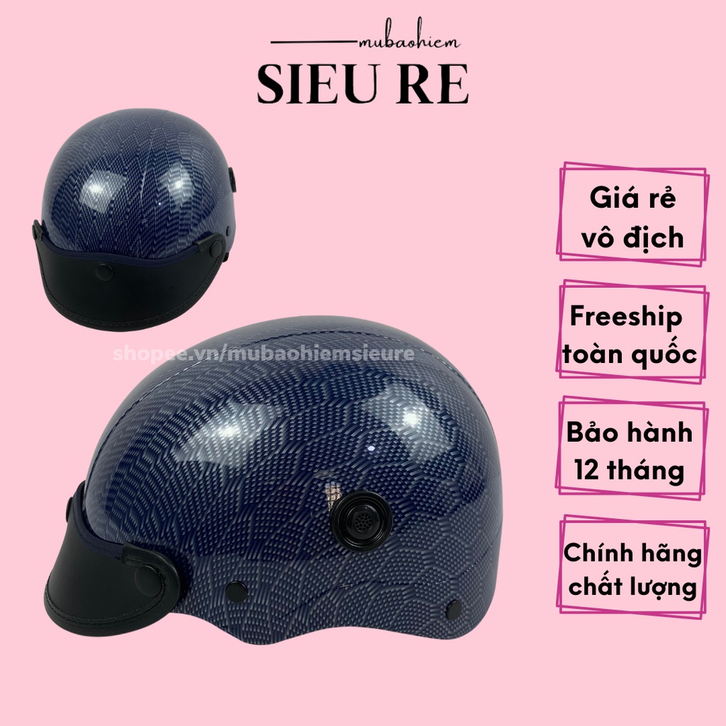 Mũ bảo hiểm nửa đầu chính hãng nhúng cacbon tem S8 , nón bảo hiểm đa dạng màu sắc sơn xịn 2K phủ nano phù hợp cả nam nữ