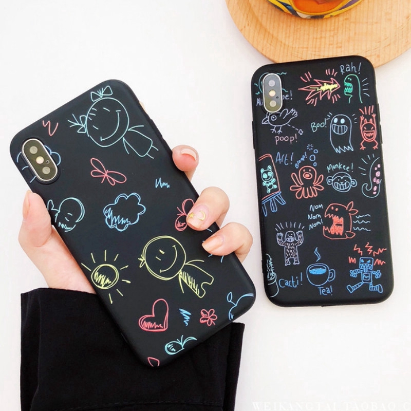 Back Cover Xiaomi Redmi Note 10 Pro 9S 8T 9 8 7 6 5 Pro 5A Prime 4X Hand Painted Cartoon Doodle Soft Silicone Phone Case