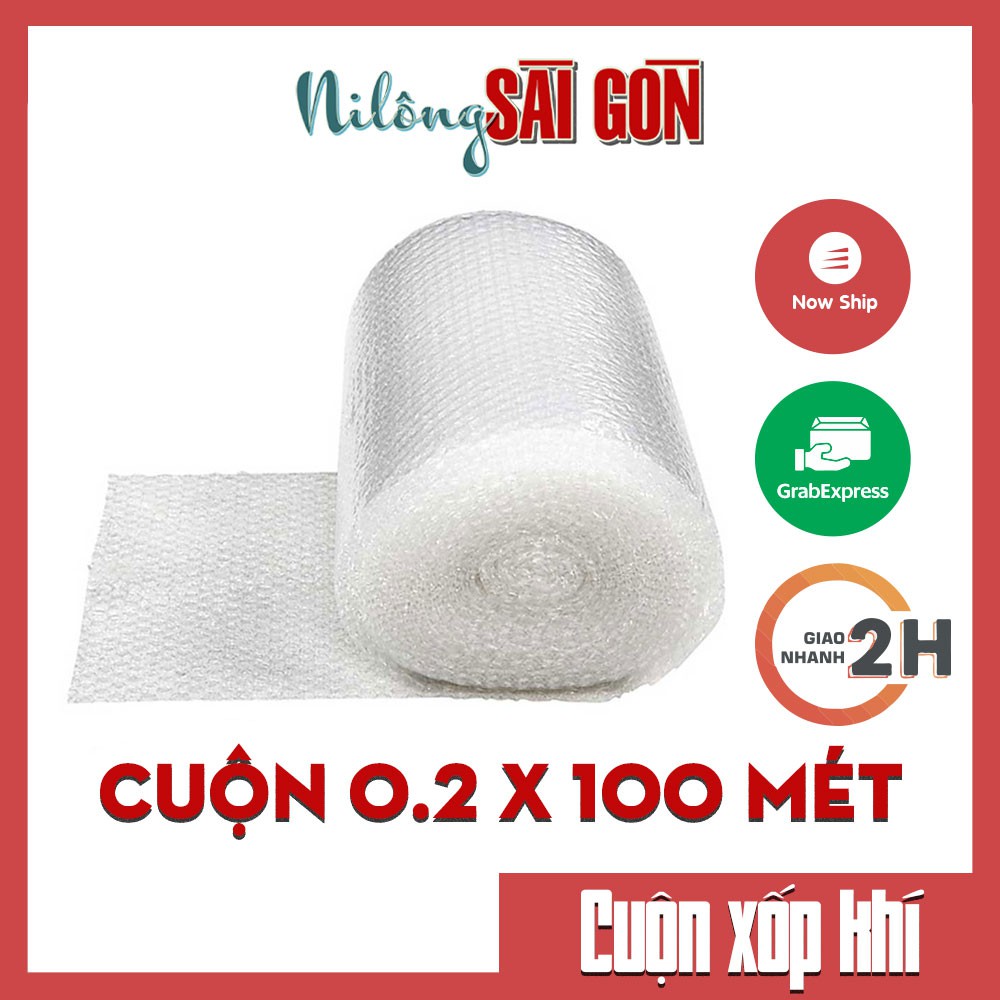 Màng Xốp Khí, Xốp Hơi, Bóng Khí Chống Sốc Bọc Hàng 20cmx100m