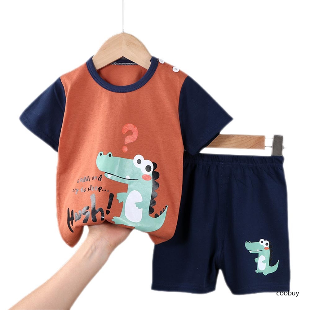 COD Bộ ÁO Thun NgắN Tay + QuầN NgắN Baggy Cho Bé CO