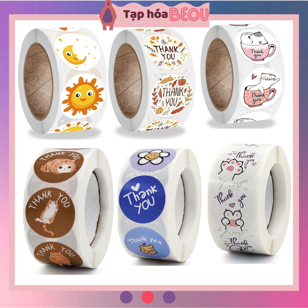 Set 500 Tem Thank You - Sticker Cám ơn niêm phong hàng