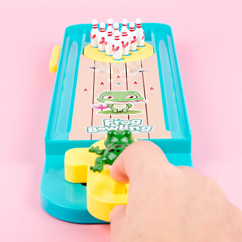 Bộ Đồ Chơi Bowling Mini Để Bàn Tương Tác Giữa Ba Mẹ Và Bé