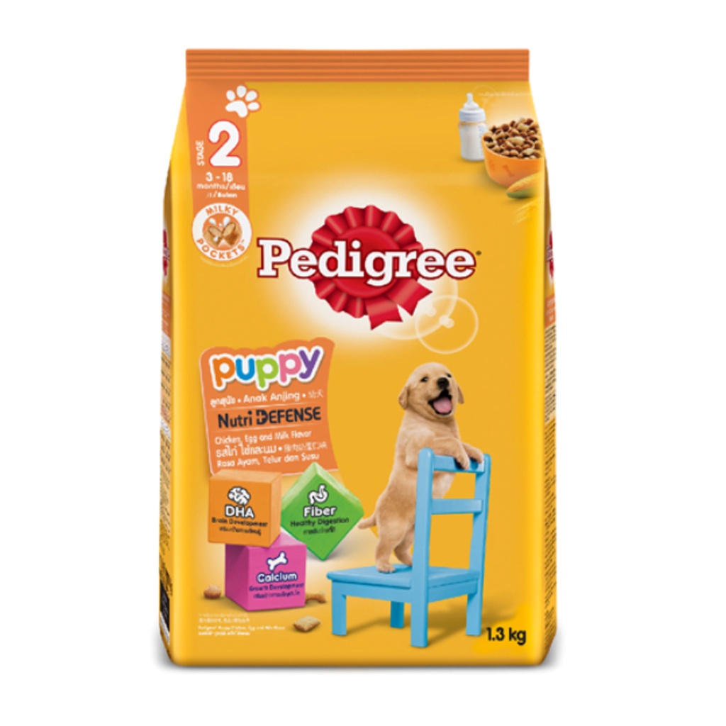 Thức ăn chó con Pedigree vị gà &amp; trứng túi 1.3kg
