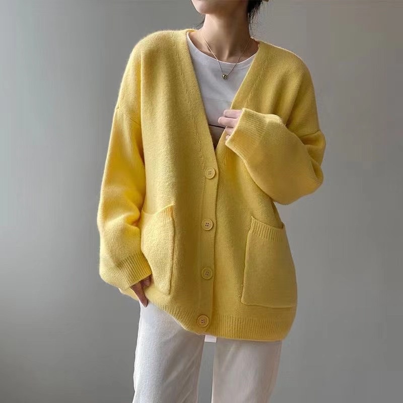 Áo khoác cardigan len Cherry phong cách Hàn Quốc cực xinh ( MÃ KL04 )