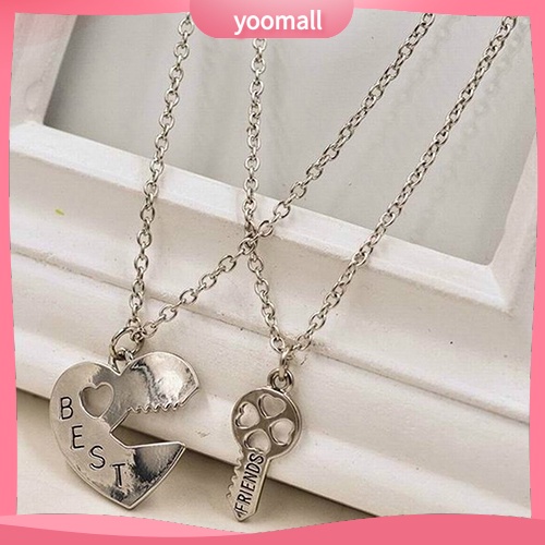 Bộ 2 Vòng cổ Mặt Hình Chìa Khóa Khắc Chữ BFF Best Friend