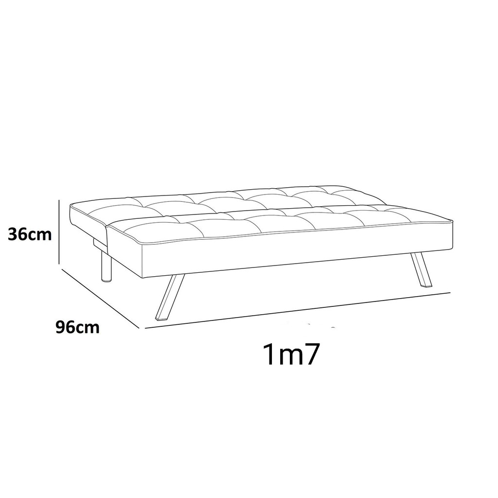 Ghế sofa giường + 2 ghế đôn kiểu mới - Sofa bed vải bố mịn mát - Màu xám lông chuột