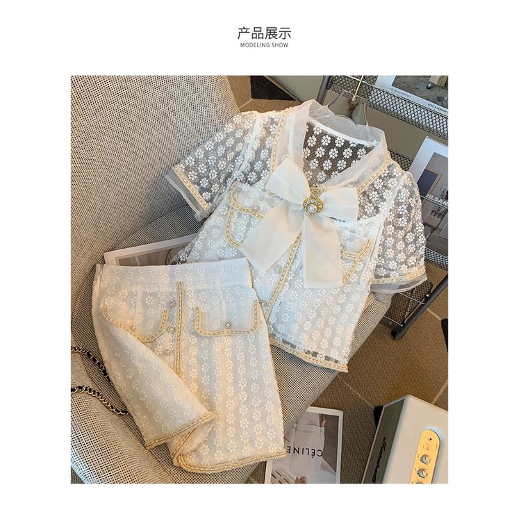 Xiaoxiangfeng suit female summer 2022 new socialite temperament high feeling small dress two-piece set of foreign style