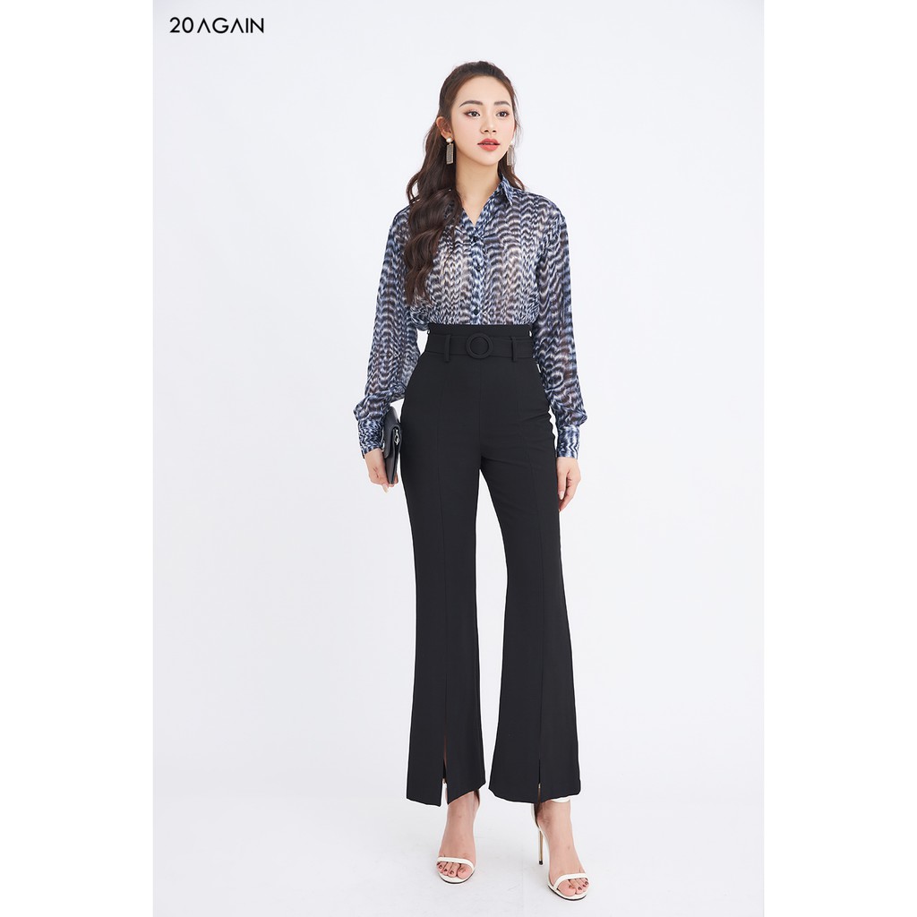 Quần Âu Xẻ Gấu 20AGAIN thiết kế công sở trẻ trung QOA1254